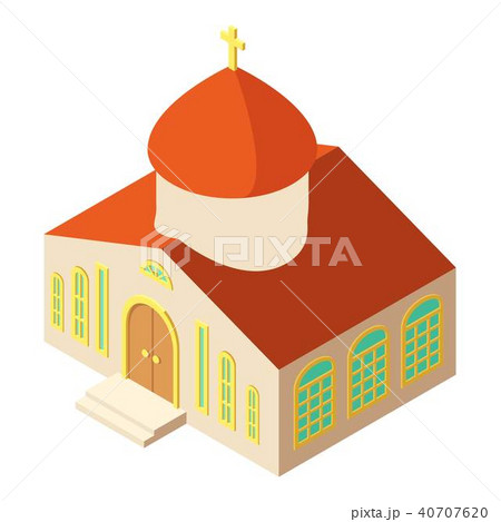 Orthodox church icon, isometric style 40707620
