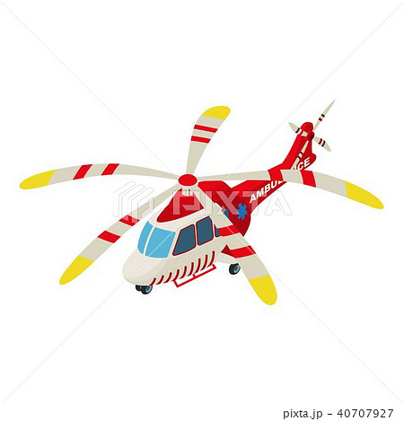 Ambulance helicopter icon, isometric style 40707927
