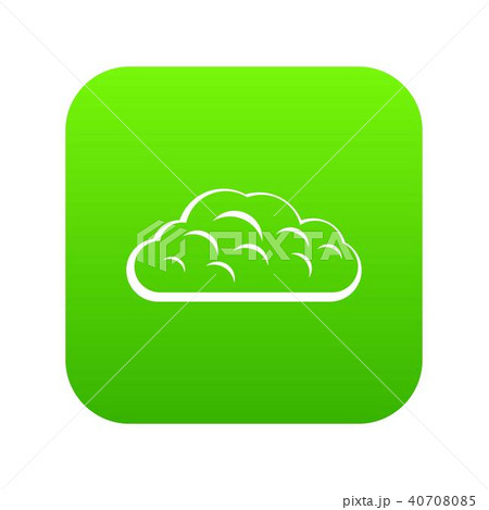 Winter cloud icon digital green 40708085