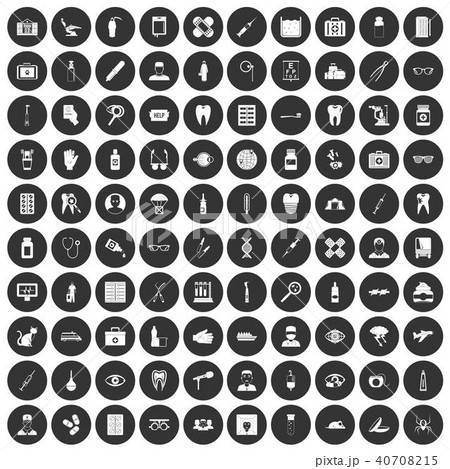 100 doctor icons set black circle 100 doctor icons set black circle 40708215