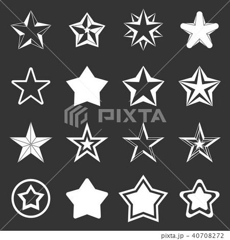 Star icons set grey vector 40708272