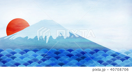 富士山 年賀状 和紙 背景 富士山 年賀状 和紙 背景 40708706