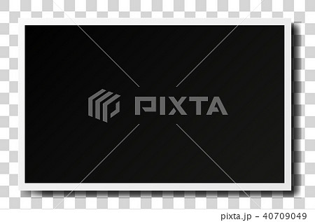 Realistic old photo frame isolated on transparent. 40709049
