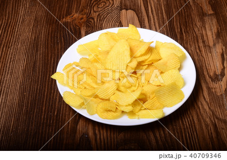 Pretzels, chips and salsa dip Pretzels, chips and salsa dip 40709346
