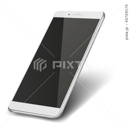Smart phone with black screen isolated Smart phone with black screen isolated 40709570