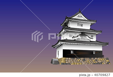 日本の城現存天守丸亀城青空バック 40709827