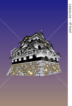 日本の城現存天守彦根城青空バック 日本の城現存天守彦根城青空バック 40709865