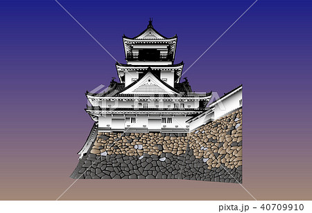 日本の城現存天守高知城青空バック 40709910