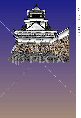 日本の城現存天守高知城青空バック 40709911