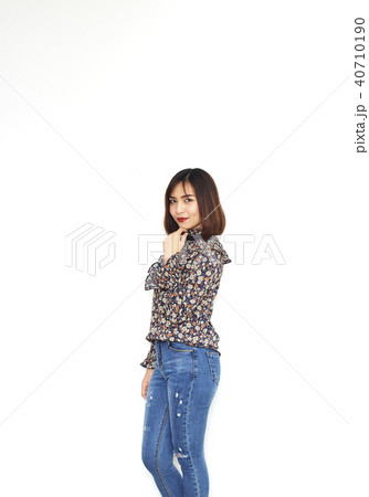attractive asian women short hair 40710190