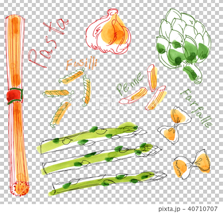 おいしいイタリアのイラスト素材