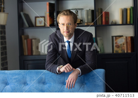 Successful businessman portrait in luxury suit 40711513
