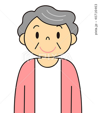 おじいちゃんおばあちゃんのイラストです バリエーション 笑顔 イラストレーターみやもとかずみのイラスト素材 ๑ ๑