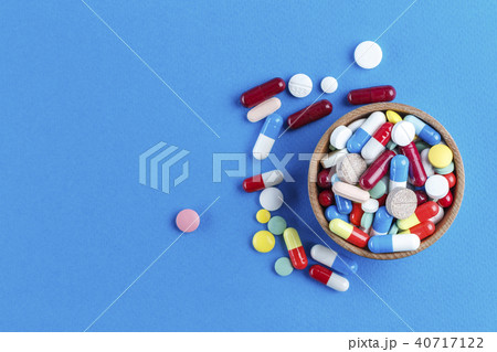 different pills in a plate different pills in a plate 40717122
