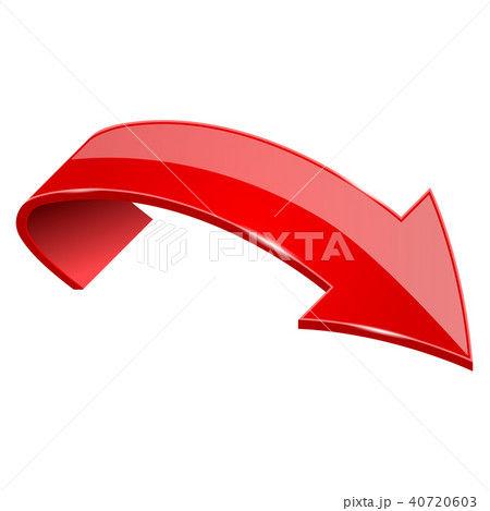 Red shiny 3d arrow 40720603
