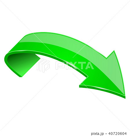 Green shiny 3d arrow 40720604