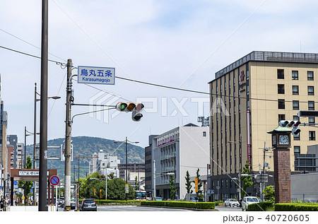 京都　烏丸五条　標識　案内 40720605