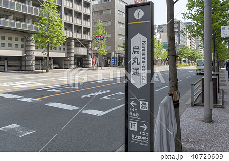 京都　烏丸通り　標識　案内 40720609