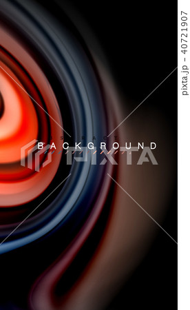 Abstract wave lines fluid rainbow style color stripes on black background 40721907