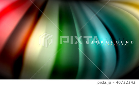 Abstract wave lines fluid rainbow style color stripes on black background 40722342