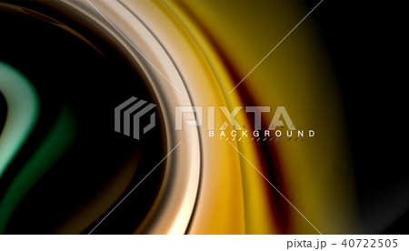 Abstract wave lines fluid rainbow style color stripes on black background Abstract wave lines fluid rainbow style color stripes on black background 40722505
