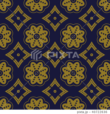 Antique gold retro pattern seamless background 40722636