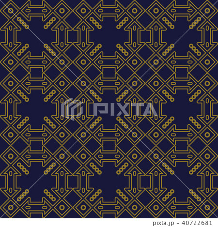 Antique gold retro pattern seamless background 40722681