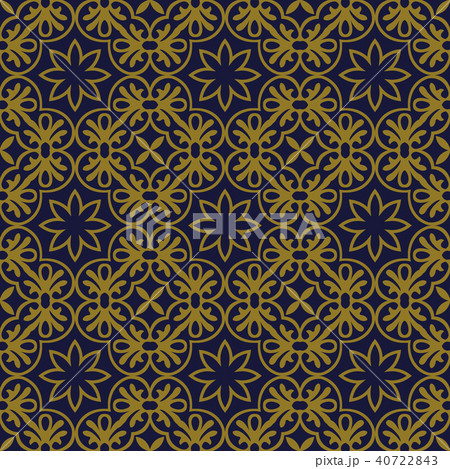Antique gold retro pattern seamless background 40722843