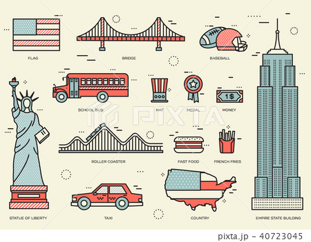 Country USA travel vacation guide of goods, places 40723045