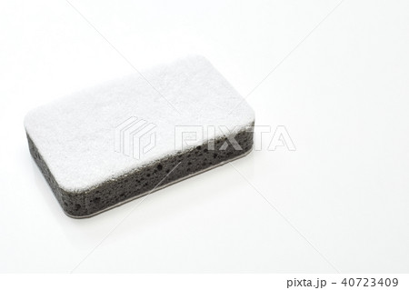 dish washing sponge on white background 40723409