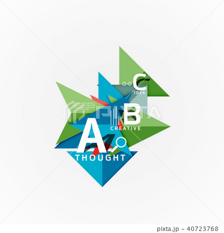 Abstract geometric option infographic banners, a b c steps process Abstract geometric option infographic banners, a b c steps process 40723768