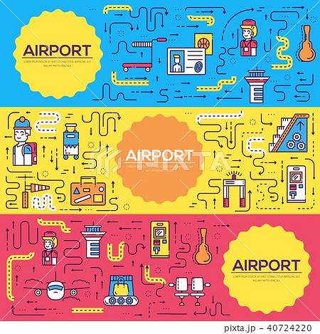 Thin line staff working and registering people 40724220