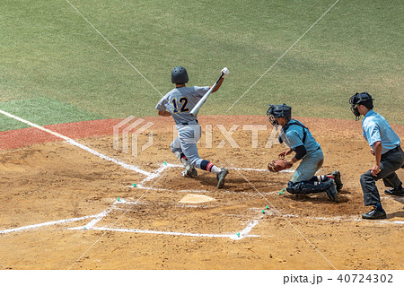 高校野球試合風景 40724302