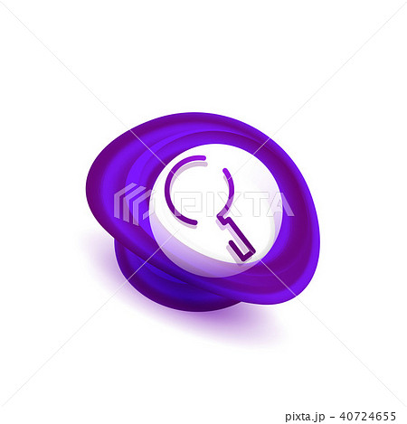 Search magnifyier web button, magnify icon. Modern magnifying glass sign, web site design or mobile 40724655