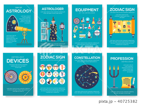 Astrology house brochure cards set Astrology house brochure cards set 40725382