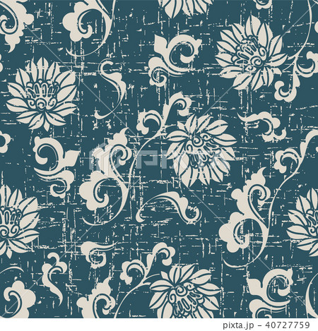 Worn out antique seamless retro pattern background 40727759
