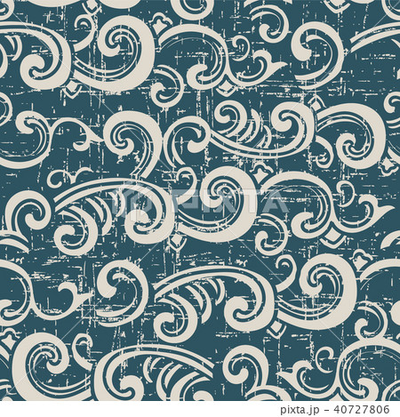 Worn out antique seamless retro pattern background 40727806