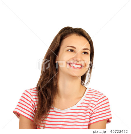 emotional girl isolated on white background emotional girl isolated on white background 40728422