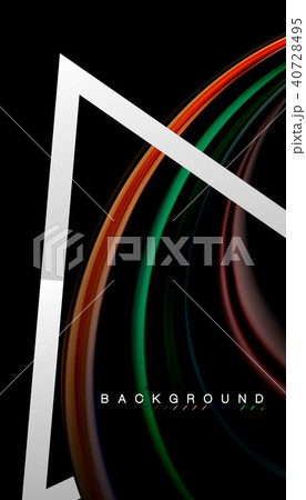 Liquid fluid colors holographic design with metallic style line shape 40728495