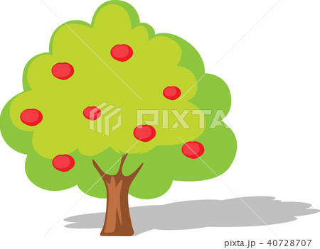 Apple tree flat design illustration isolated  40728707