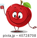 Apple fruit with juice glass -  funny cartoon 40728708