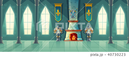 Vector castle hall, interior of royal ballroom 40730223