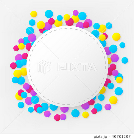 Round stitched colorful celebration background 40731207