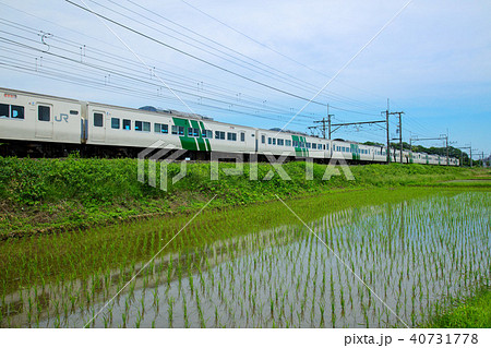 蓮田市を通過中の修学旅行列車 蓮田市を通過中の修学旅行列車 40731778
