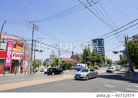 名古屋市千種区都市風景 茶屋が坂 交差点 名古屋市千種区都市風景 茶屋が坂 交差点 40732674