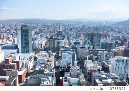 札幌市の都心風景 Jr札幌駅周辺の写真素材