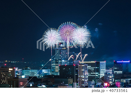 札幌の都心の打ち上げ花火 / 北海道 札幌市 40733561