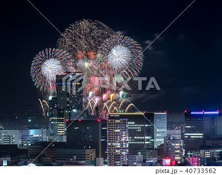 札幌の都心の打ち上げ花火 / 北海道 札幌市 40733562