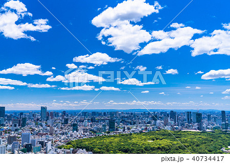 《東京都》青い空、白い雲・東京都市風景 《東京都》青い空、白い雲・東京都市風景 40734417