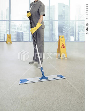 A Janitorial cleaning floor in office 40734444